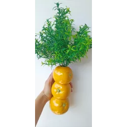 Nowoczesny Wazon w Kształcie Pomarańczy z Realistycznymi Gałązkami