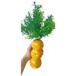 Nowoczesny Wazon w Kształcie Pomarańczy z Realistycznymi Gałązkami