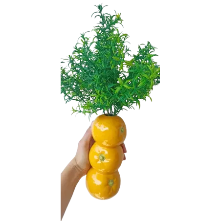 Nowoczesny Wazon w Kształcie Pomarańczy z Realistycznymi Gałązkami