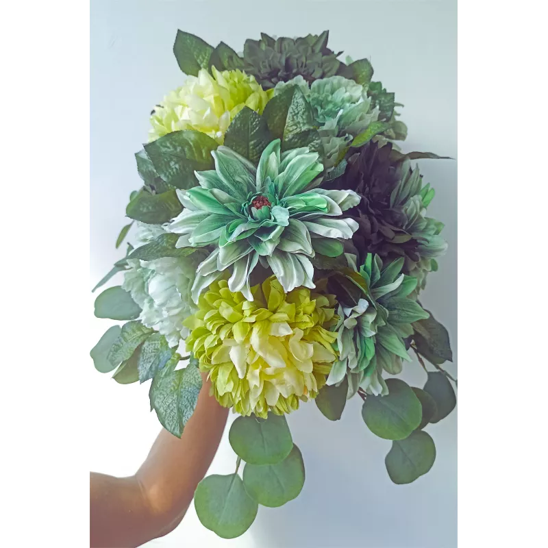 Stroik na cmentarz premium chryzantemy| Wszystkich Świętych | Stabilizowany