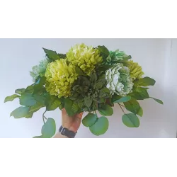 Stroik na cmentarz premium chryzantemy| Wszystkich Świętych | Stabilizowany