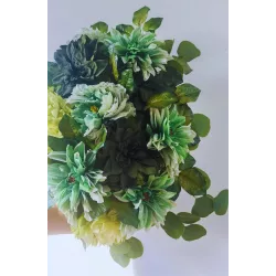 Stroik na cmentarz premium chryzantemy| Wszystkich Świętych | Stabilizowany