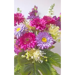 Stroik serce i bukiet do wazonu – komplet PREMIUM na cmentarz