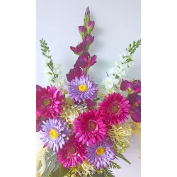 Stroik serce i bukiet do wazonu – komplet PREMIUM na cmentarz