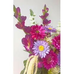 Stroik serce i bukiet do wazonu – komplet PREMIUM na cmentarz