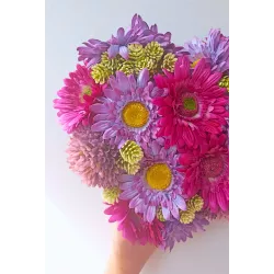 Stroik serce i bukiet do wazonu – komplet PREMIUM na cmentarz