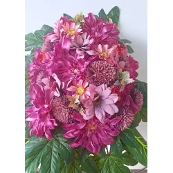 Wiązanka nagrobna fuksja rękodzieło| Wszystkich Świętych | Stabilizowany