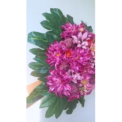 Wiązanka nagrobna fuksja rękodzieło| Wszystkich Świętych | Stabilizowany