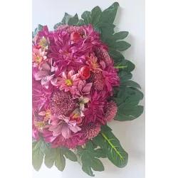 Wiązanka nagrobna fuksja rękodzieło| Wszystkich Świętych | Stabilizowany