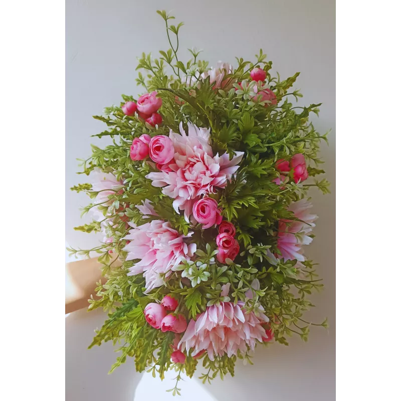 Wiązanka nagrobna różowa| Wszystkich Świętych | Stabilizowana