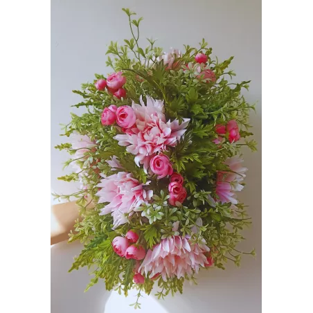 Wiązanka nagrobna różowa| Wszystkich Świętych | Stabilizowana