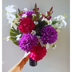 Stroik serce i bukiet do wazonu – komplet PREMIUM na cmentarz