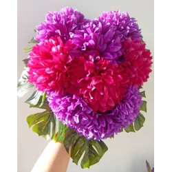 Stroik serce i bukiet do wazonu – komplet PREMIUM na cmentarz