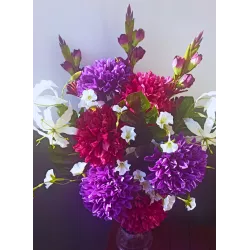 Stroik serce i bukiet do wazonu – komplet PREMIUM na cmentarz