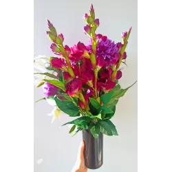 Stroik serce i bukiet do wazonu – komplet PREMIUM na cmentarz