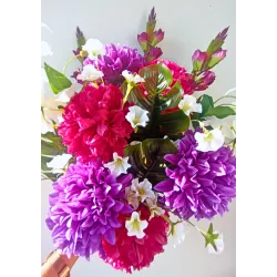 Stroik serce i bukiet do wazonu – komplet PREMIUM na cmentarz