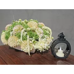 Stroik Nagrobny na Wszystkich Świętych | Stabilizowany | Kwiaty Jak Żywe