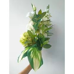 Bukiet do wazonu na cmentarz – stabilizowany – kalle, eustomy, chryzantemy