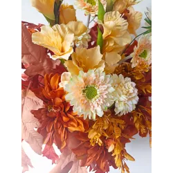 Komplet nagrobny: bukiet do wazonu + leżący 50×50 + lampion LED