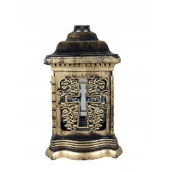 Elegancki znicz na grób w kolorze starego złota