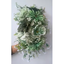 Stroik nagrobny podłużny zielono-biały - Wszystkich Świętych