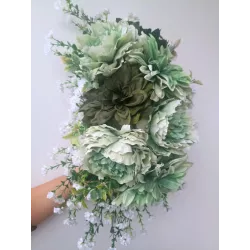 Stroik nagrobny podłużny zielono-biały - Wszystkich Świętych