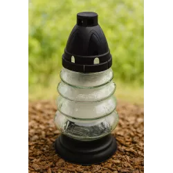 Znicz szklany CHOINKA 13 cm + wkład na Boże Narodzenie