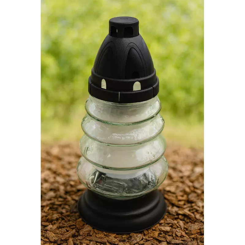 Znicz szklany CHOINKA 13 cm + wkład na Boże Narodzenie