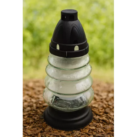 Znicz szklany CHOINKA 13 cm + wkład na Boże Narodzenie