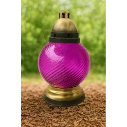 Duży ZNICZ w kształcie kuli w kolorze różowym magenta