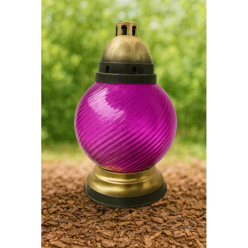 Duży ZNICZ w kształcie kuli w kolorze różowym magenta