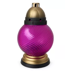 Duży ZNICZ w kształcie kuli w kolorze różowym magenta