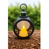 Lampion Latarenka 15 cm Czarny – Świeca LED na Baterie