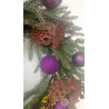 Wieniec bożonarodzeniowy 60 cm – fiolet naturalne dodatki, rękodzieło