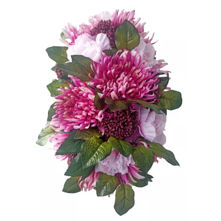 Stroik Nagrobny | Wiązanka | Chryzantemy | Różowy | Wszystkich Świętych