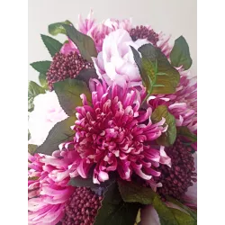 Stroik Nagrobny | Wiązanka | Chryzantemy | Różowy | Wszystkich Świętych