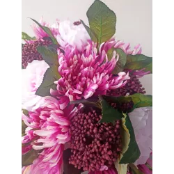 Stroik Nagrobny | Wiązanka | Chryzantemy | Różowy | Wszystkich Świętych