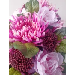 Stroik Nagrobny | Wiązanka | Chryzantemy | Różowy | Wszystkich Świętych