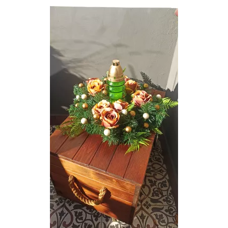 Stroik Świateczny Boże Narodzenie Bożonarodzeniowy Na Grób Cmentarz Pomnik