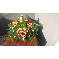 Stroik Świateczny Boże Narodzenie Bożonarodzeniowy Na Grób Cmentarz Pomnik