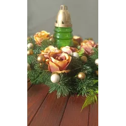 Stroik Świateczny Boże Narodzenie Bożonarodzeniowy Na Grób Cmentarz Pomnik