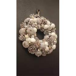 Wianek Świąteczny Wieniec Naturalny Na Drzwi 30 cm | Boże Narodzenie