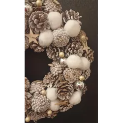 Wianek Świąteczny Wieniec Naturalny Na Drzwi 30 cm | Boże Narodzenie