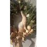 Wieniec wianek bożonarodzeniowy 60 cm eko jutowy na drzwi ze skrzatem