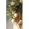Wieniec wianek bożonarodzeniowy 60 cm eko jutowy na drzwi ze skrzatem