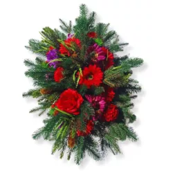 Stroik nagrobny na Boże Narodzenie świerk stabilizowany