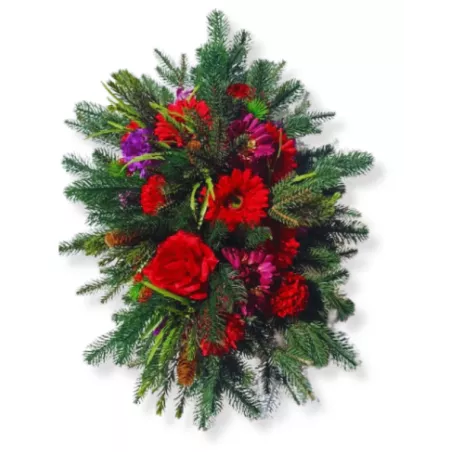 Stroik nagrobny na Boże Narodzenie świerk stabilizowany