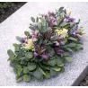 Wiązanka pogrzebowa fioletowa z eukaliptusem – na grób, cmentarz