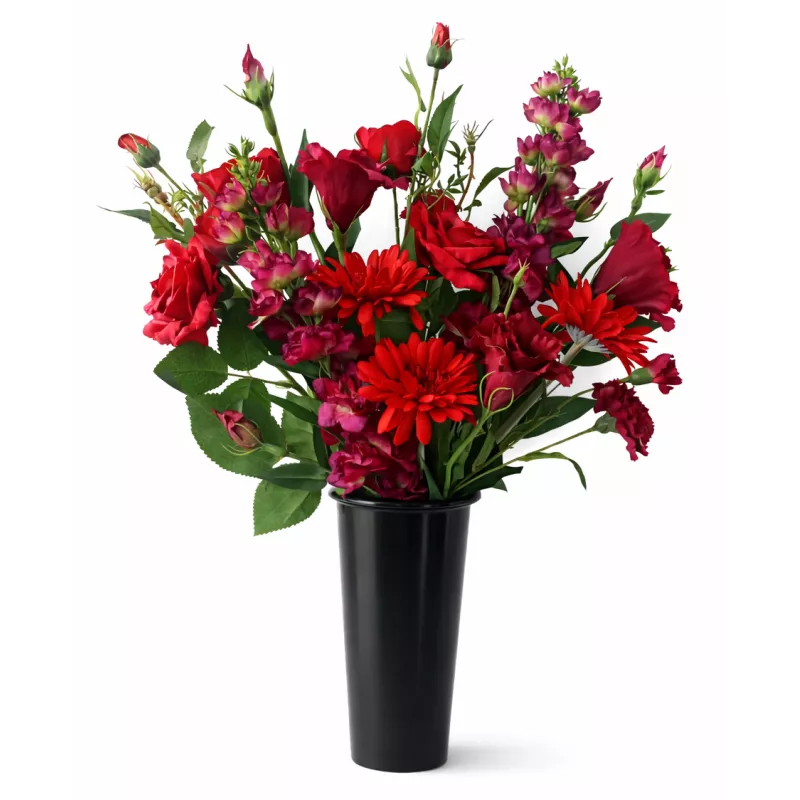 Elegancki Bukiet Nagrobny do Wazonu we Wkładzie na Walentynki