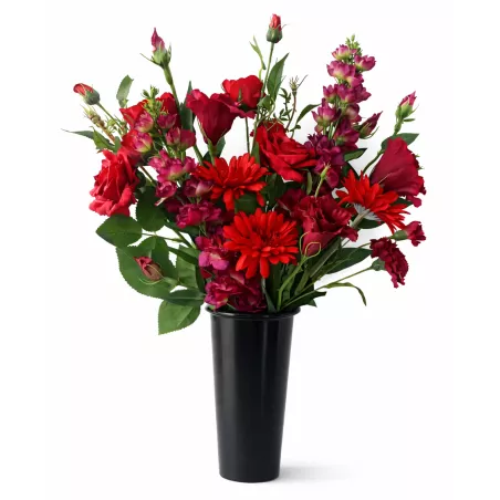 Elegancki Bukiet Nagrobny do Wazonu we Wkładzie na Walentynki